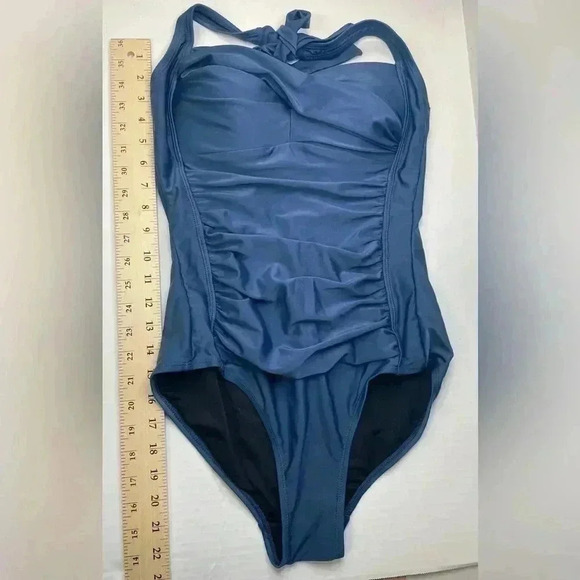 Beautique Blue One Piece Swimsuit Size 8 US Beach/Pool - Picture 2 of 12